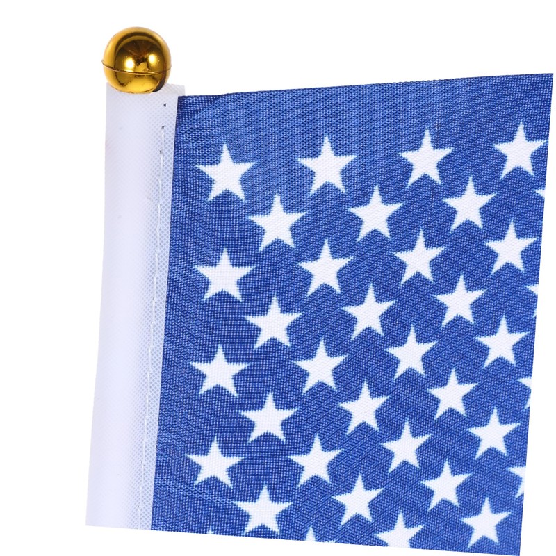 Levemolo Pack American Flags Hand Held Stick Flags Polyester USA