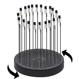 Rotating Turntable 360 Degree Painting Stand Base Holder and 20 Pack Model Painting Alligator Clip Stick with Rubber Tips for Airbrush Hobby Model Parts Models Assemble