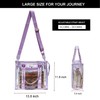 Large Clear Tote Bag Stadium Approved for Stadium Events Transparent