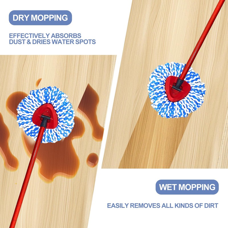 Mop Head Replacement, Spin Mop Replacement Head, Include 4pcs Mop