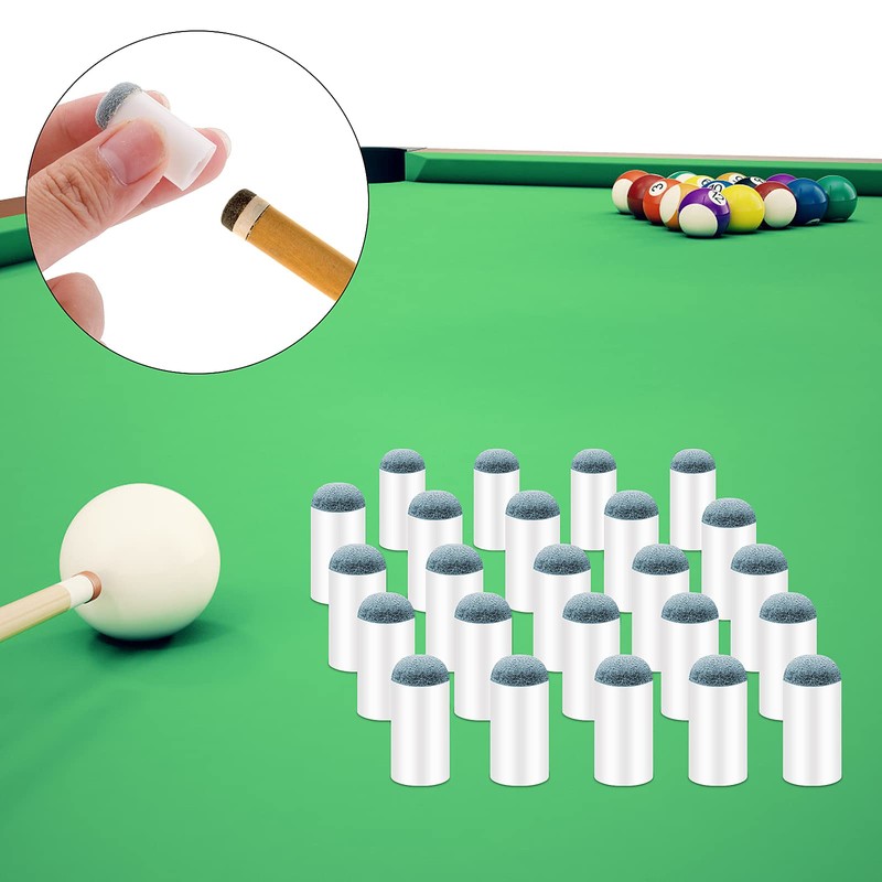 Prasacco Pack of 24 Billiard Cue Tips, 13 mm Billiard