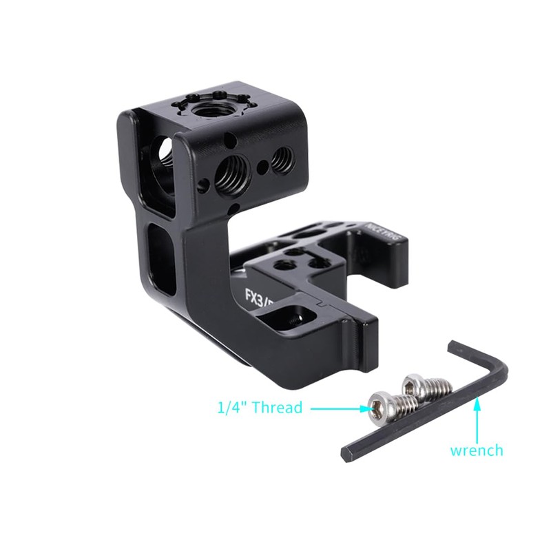 Niceyrig FX3/FX30 XLR Handle Extension Bracket 1/4''-20 Screw Hole and