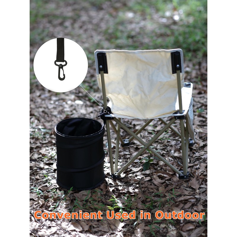 Ginsco 2 Gallons New Leakproof Car Trash Can, Compact Trash