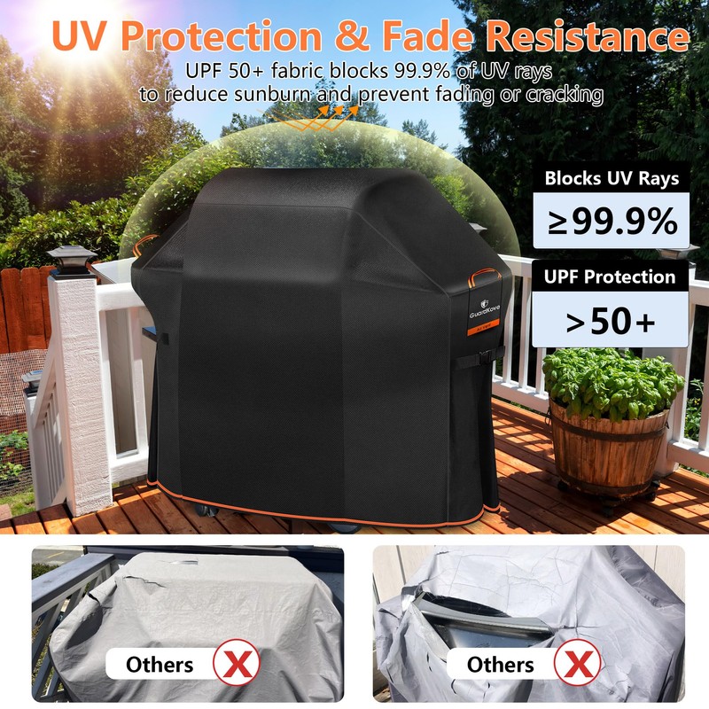 [Upgraded 1000D Heavy Duty Fabric] 58 inch Grill Cover for
