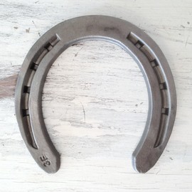 The Heritage Forge Steel Horseshoes Set for Horses, Crafts, Decorations and Backyard Games - Size 0 - R3-F - Sand Blasted 1 Shoe
