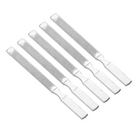 Lima de Uñas Acero Inoxidable Punta de Dedo de Metal Cutícula Alicate Cortador de Uñas Alicates Tijeras Herramienta de Manicura Para Manicura Pedicura 5 Piezas