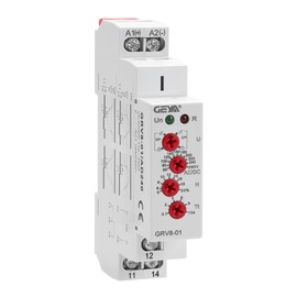 GEYA Single Phase Voltage Relay Adjustable Over or Under Voltage Protection Monitor Relay 1SPDT 10A (GRV8-01,AC/DC110V-240V)