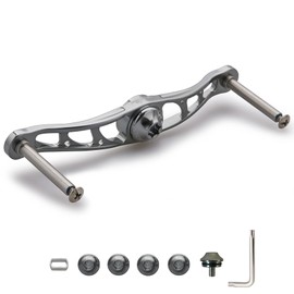 HEIGHTEN 88/90/105/115/120/130mm Bait Reel Handle (No Knobs) 70 Aviation Aluminum for Shimano Daiwa Abu Garcia General Purpose Bait Reels (Gunmetal, 90mm) (0039)
