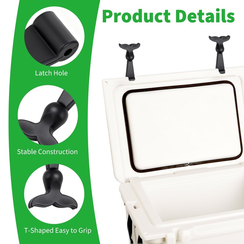 Fevbcnrj 2 Pack Cooler Latches Replacement Compatible with Orca, Replacement