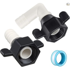 NoBrand 1/2 Inch x 14 NPT x 1/2 Inch Barb Elbow and Straight Swivel Adapter RV Water