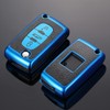 HIBEYO Flip Key Car Key Case Fits Peugeot 207 407