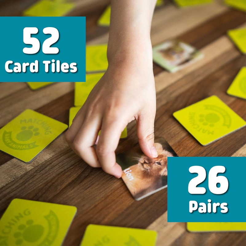 Chuckle & Roar Baby Animals Matching Memory Game for Kids