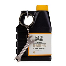 Accentra Bath & Body Services Shower Gel for Men, 200 ml Shower Gel in Oil Canister Design with Wrench Keyring, Gift Idea for Men for Valentine's Day and Birthday