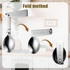 2 Pcs Stainless Steel Folding Spoon and Folding Fork, Reusable
