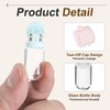PATIKIL 12個セット 透明ガラスバイアル スナップ式キャップ付き 2ml 小型液体サンプル瓶 漏れ防止 携帯用液体保存容器 香水・精油・しやく用 ホワイト