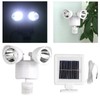 Outdoor Waterproof Double Lamp Head 22 LED Solar Power PIR