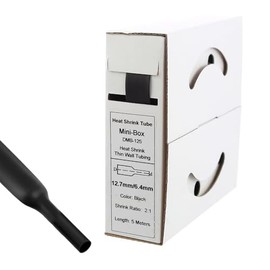 Heat Shrink Tubing 5 m 12.7 mm > 6.4 mm Black