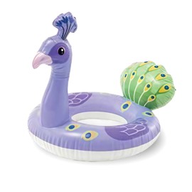 Peacock Swimming Ring for Children 2-8 Years, Thick PVC Inflatable Swimming Hoop Animal Shape Cartoon Water Play Ring, Pool Swimming Ring for Girls Summer Swimming Pool Water Outdoor Toy Party