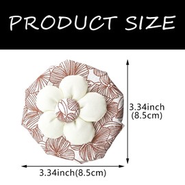 Thinslimer 4 Pack Door Knob Cover Soft Floral Round Protector Cute Door Handle Cover with Sponge Universal Wall Protector Gloves Crash Pad Floral Decor for Safety Door (Black and Red)