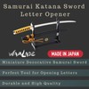 Wablade Japanese Samurai Katana Letter Opener for Desk Display, Decorative