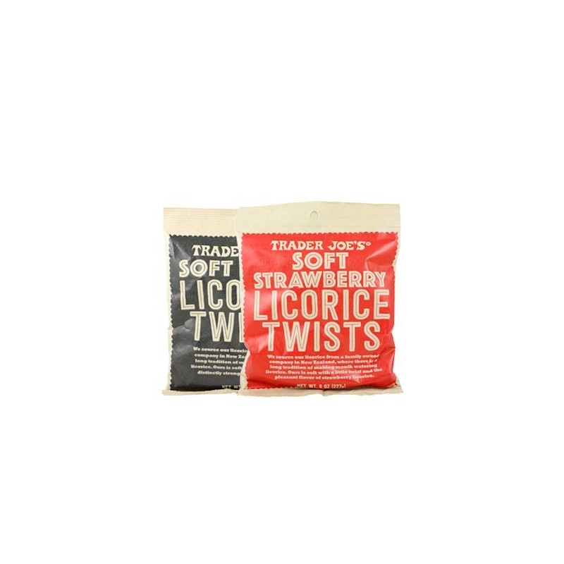 Trader Joe's Soft Licorice Twists 8oz (Black Licorice, 5 Pack)