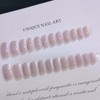 24 Pcs Nail Tips Purple Flash False Nails Cat Eye