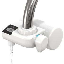 iSpring DFGB1W Water Filter Tap, Activated Carbon Tap Water Filter for Tap in Home and Kitchen, Reduces Chlorine, Limescale, Heavy Metals, and Unpleasant Odors, White