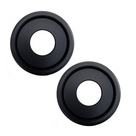 JNXQWE 2 Pieces Molded PU Ceiling Medallion,Ceiling Light Cover Plate,Hole Cover for Light Fixtures and Ceiling Fans, 9.8"OD x 4"ID x 0.94"P (Fits Canopies up to7-1/4"),Black