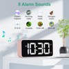 HERMIC Digital Alarm Clock Bedside Mains Powered Large Digital Led