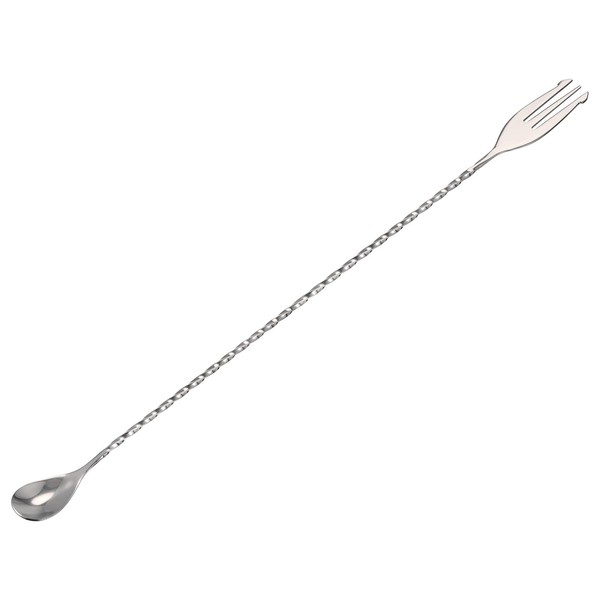 uxcell Bar Mixing Spoon Stainless Steel Cocktail Spoon 30cm Long