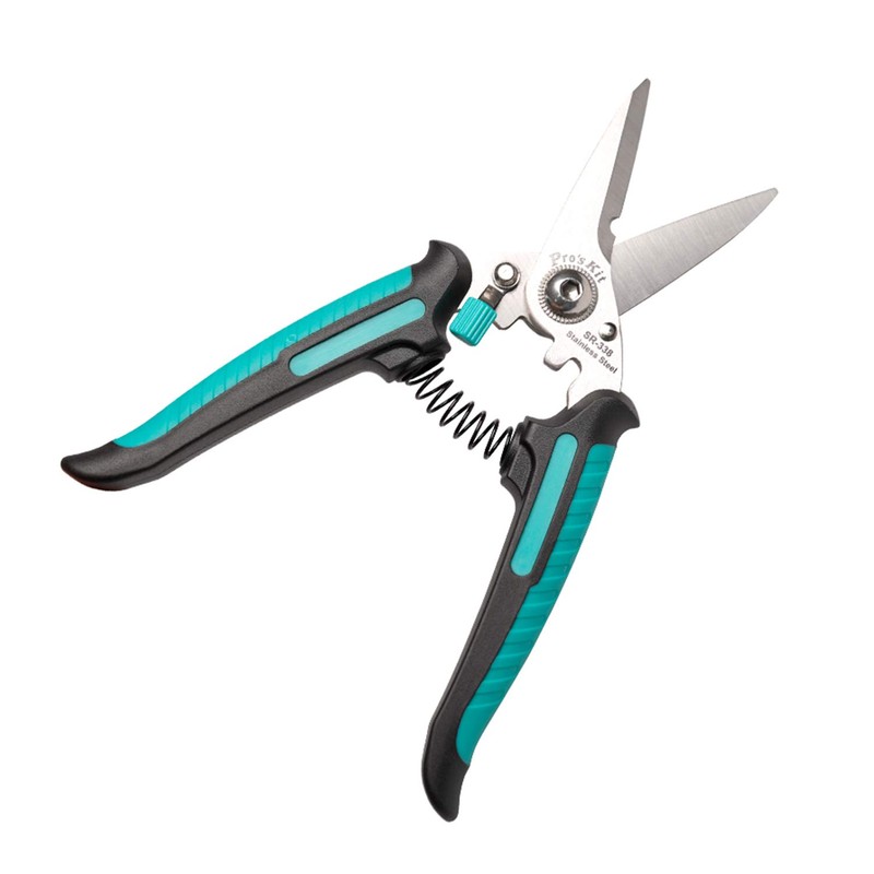 Pro'sKit Multi-Purpose Scissors, Universal Sharp Professional Scissors with Fine Serrated