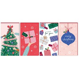 BG Festive XC003223 Christmas Money Wallets Xmas for Cash Gifts & Envelopes, Contemporary - Pack of 4
