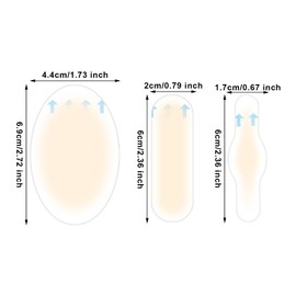 Gosknor 30pcs Gel Bandages, 3 Styles Gel Cushions Bandages for Heels Rectangle Oval Watch Shape Cushions Pad Protection for Heel Toe Foot