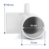 Aquade PVC Angle 90 ° 50 mm 2 x Socket