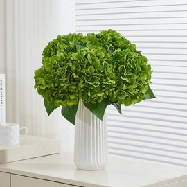 IUKnot 8pcs Fake Flowers Silk Hydrangea Artificial Flowers Bouquets Faux Hydrangea Stems for Home Table Centerpieces Wedding Party Decoration