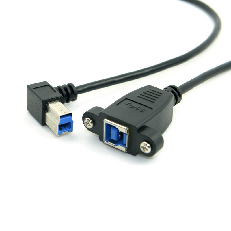 chenyang Printer Cable,USB 3.0 Type B Male to Female 90