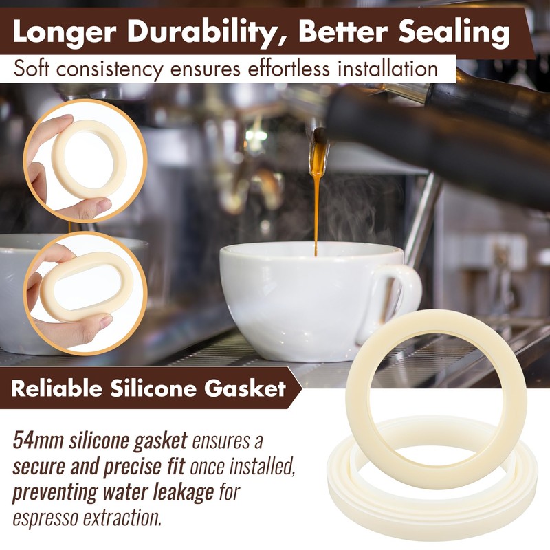 Dunkive Precision Shower Screen with Silicone Steam Ring, Compatible with