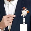Cute Ghost Badge Reel Acrylic Retractable Halloween Badge Clip with