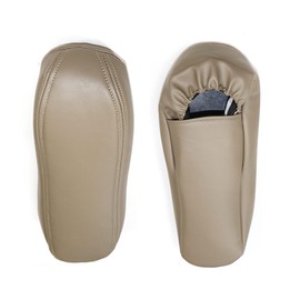 GXARTS Leather Seat Armrest Cover Compatible with Ford F250 F350 Super Duty Lariat XLT 1999 2000 2001 2002 2003 2004 2005 2006 2007 Tan