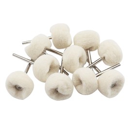 Wool Felt Polishing Buffing Wheel, 10Pcs Grinder Brush with 3mm Shank Drill Attachment Rotary Tool for Wood Jewelry Stone Glass