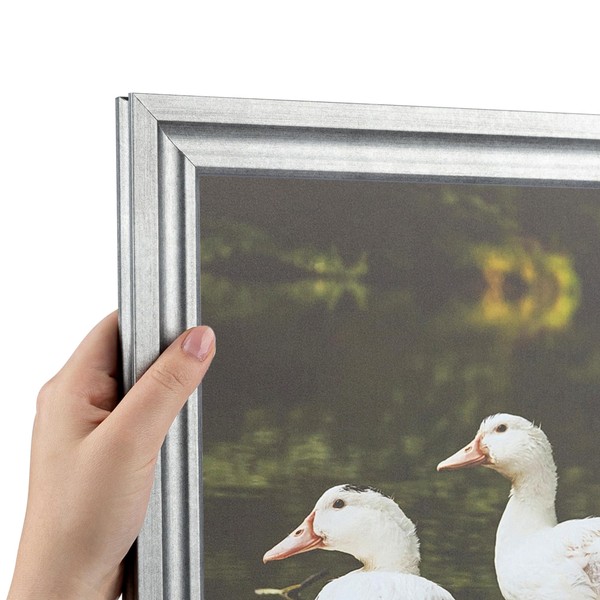 ArtToFrames 30x30 Inch Silver Picture Frame, This 1.25 Inch Custom