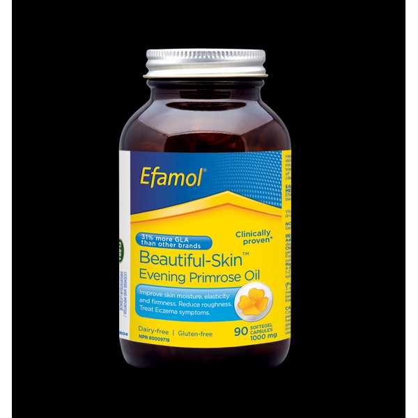 Flora - Efamol – Pure Evening Primrose Oil | Huile d’onagre 1000 mg, 90 caps