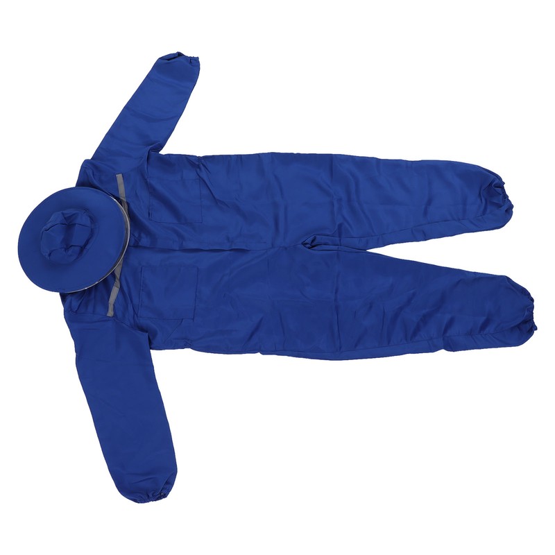 Bee Suit Rubber One Piece Designed Blue Unisex Beekeeping Clothing