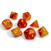 Gemini Gellow and Red with Yellow Numbers Luminary 7+1 Dice