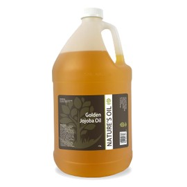 Nature's Oil Golden Jojoba Oil - 7 lbs(1 Gallon /128 FL OZ) Carrier Oil for Hair and Skin, Unrefined and Expeller Pressed