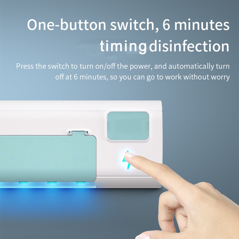 UV Toothbrush Sanitizer Toothbrush Holder Wall Mounted with Sterilizer and