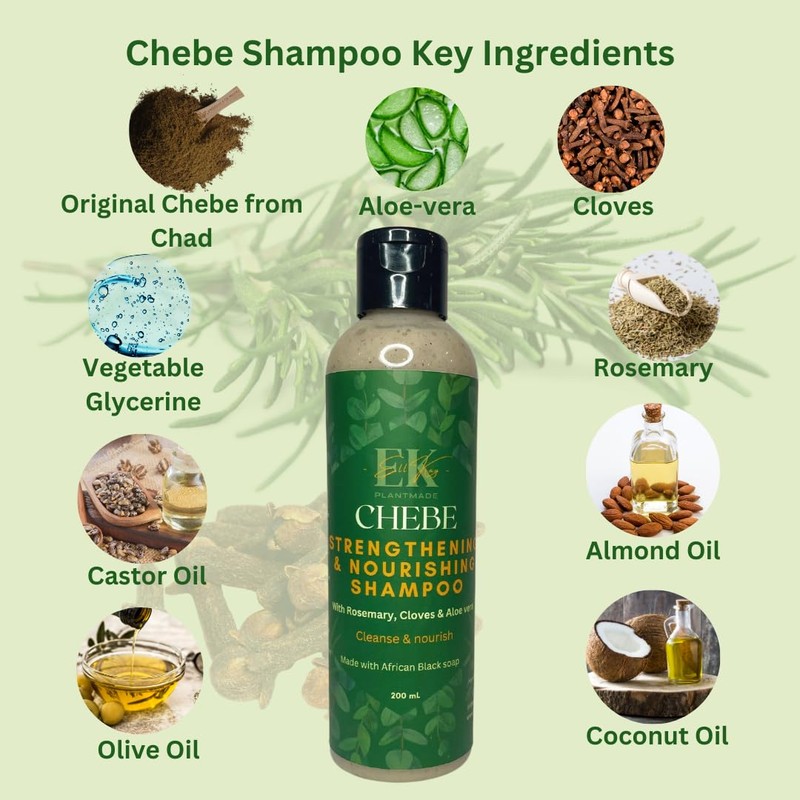 Chebe Strengthening & Nourishing Shampoo – With Rosemary, Cloves &
