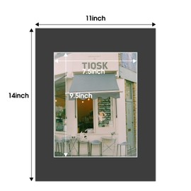 Golden State Art, Pack of 10, Acid-Free Black Pre-Cut 11x14 Picture Mat for 8x10 Photo with White Core Bevel Cut Frame Mattes