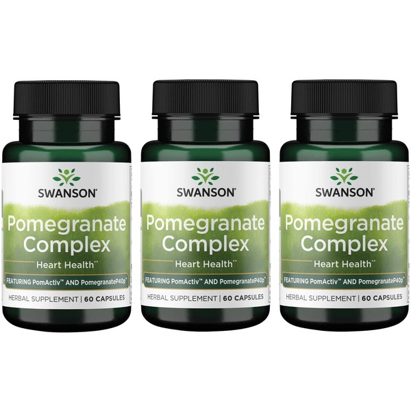 Swanson Pomegranate Punicoside Complex 60 Capsules (3 Pack)