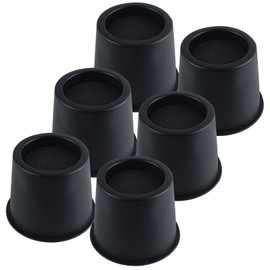 DEDU Bed Risers 3 Inch Heavy Duty 6 Pack, Furniture Risers for Sofas Supports Up to 6600 Lbs, Round Couch Risers for Bed, Couch, Desk or Chair (Black)